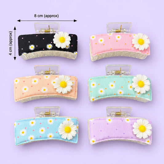 Daisy Floral Hair Claw Clip (1Dz) - UBKWS4285