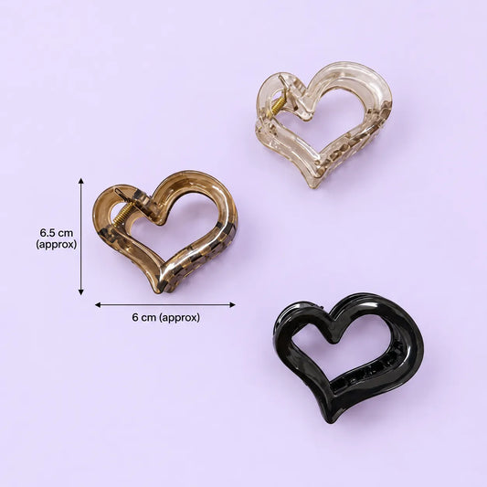 Heart medium hair claw (1Dz) - UBKWS4340