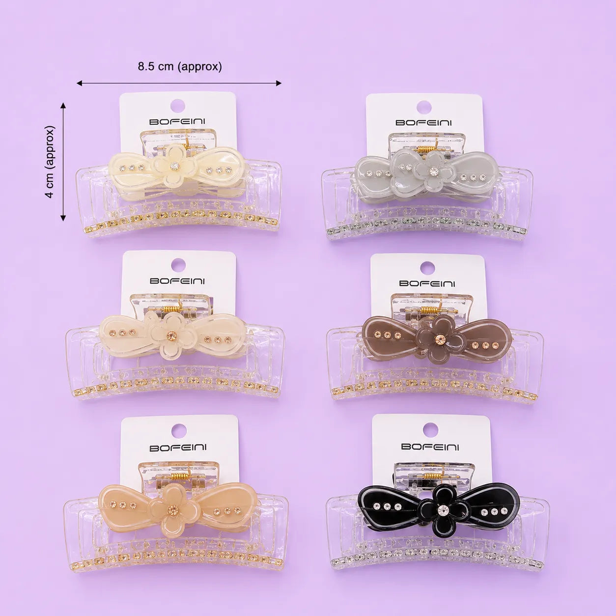 Premium Bofeini hair claw (1Dz) - UBKWS4145