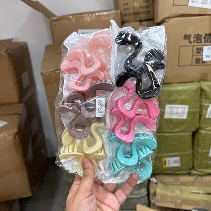 Glossy Omega Shape Hair Claw (1Dz) - UBKWS2467