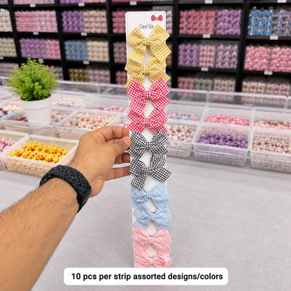 Printed hair bow (10 Pcs) - UBKWS2880