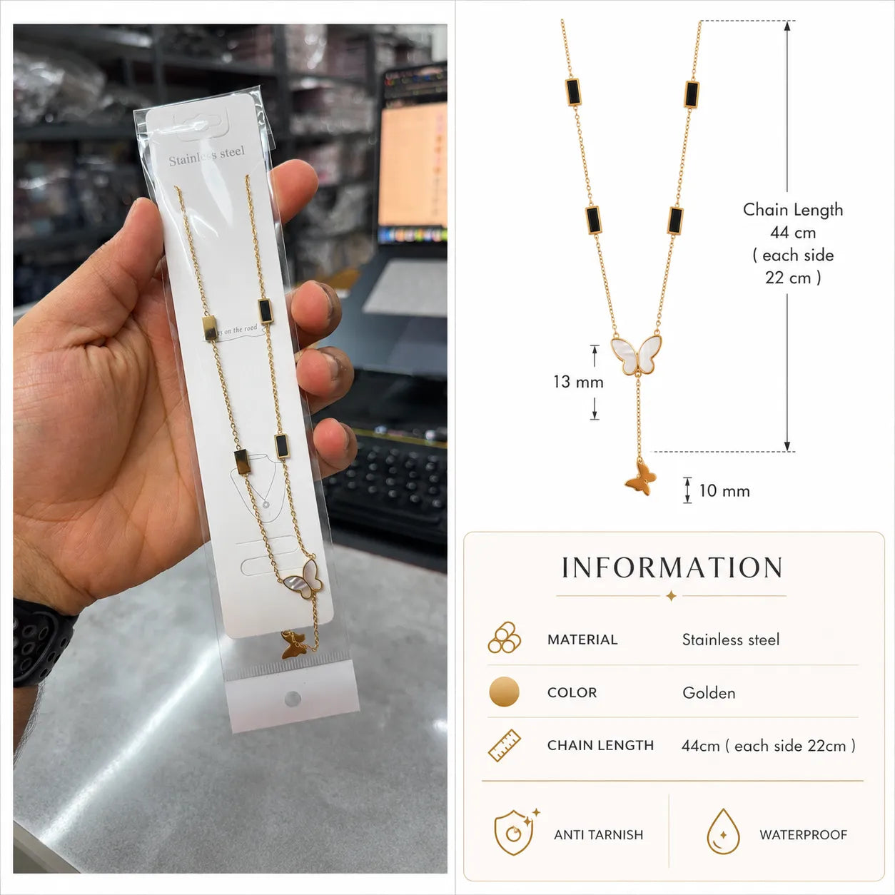 Butterfly Necklace (1Pc) - UBKWS3008