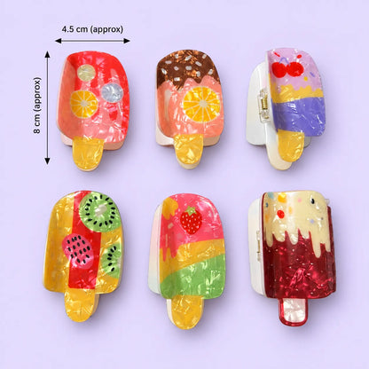 XL Acrylic popsicle Hair claw (1Dz) - UBKWS4281