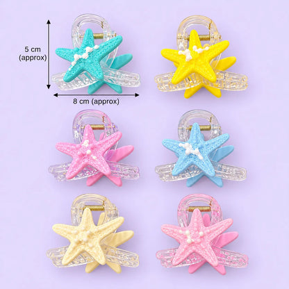 Star fish large hair claw  (1Dz) - UBKWS4363