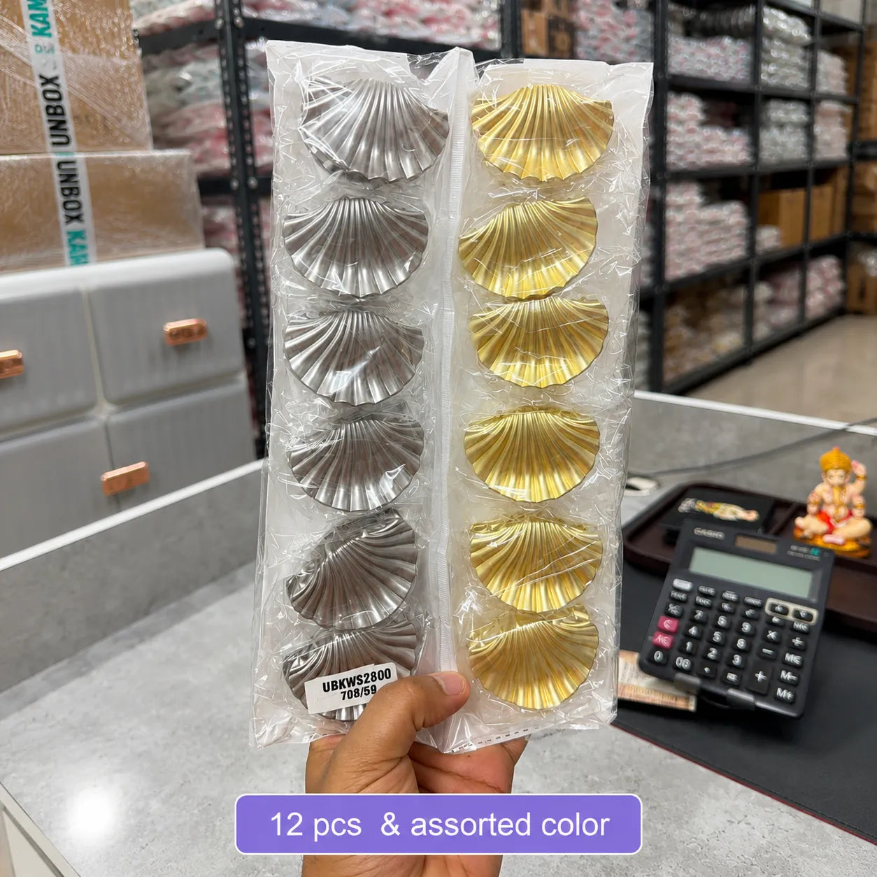 Shell Matt metal hair claw (1Dz) - UBKWS2800