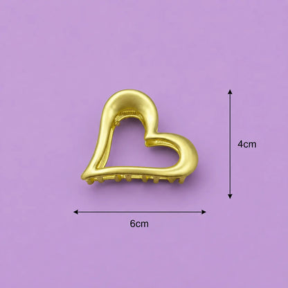 Heart Matt metal hair claw (1Dz) - UBKWS2796