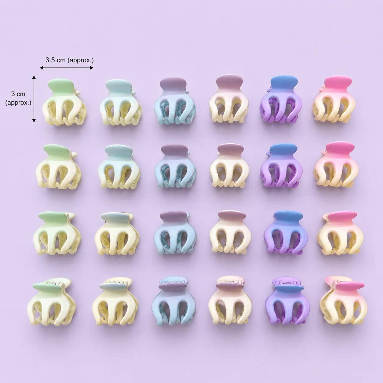 Mini Gradient hair claw (24Pcs) - UBKWS2879