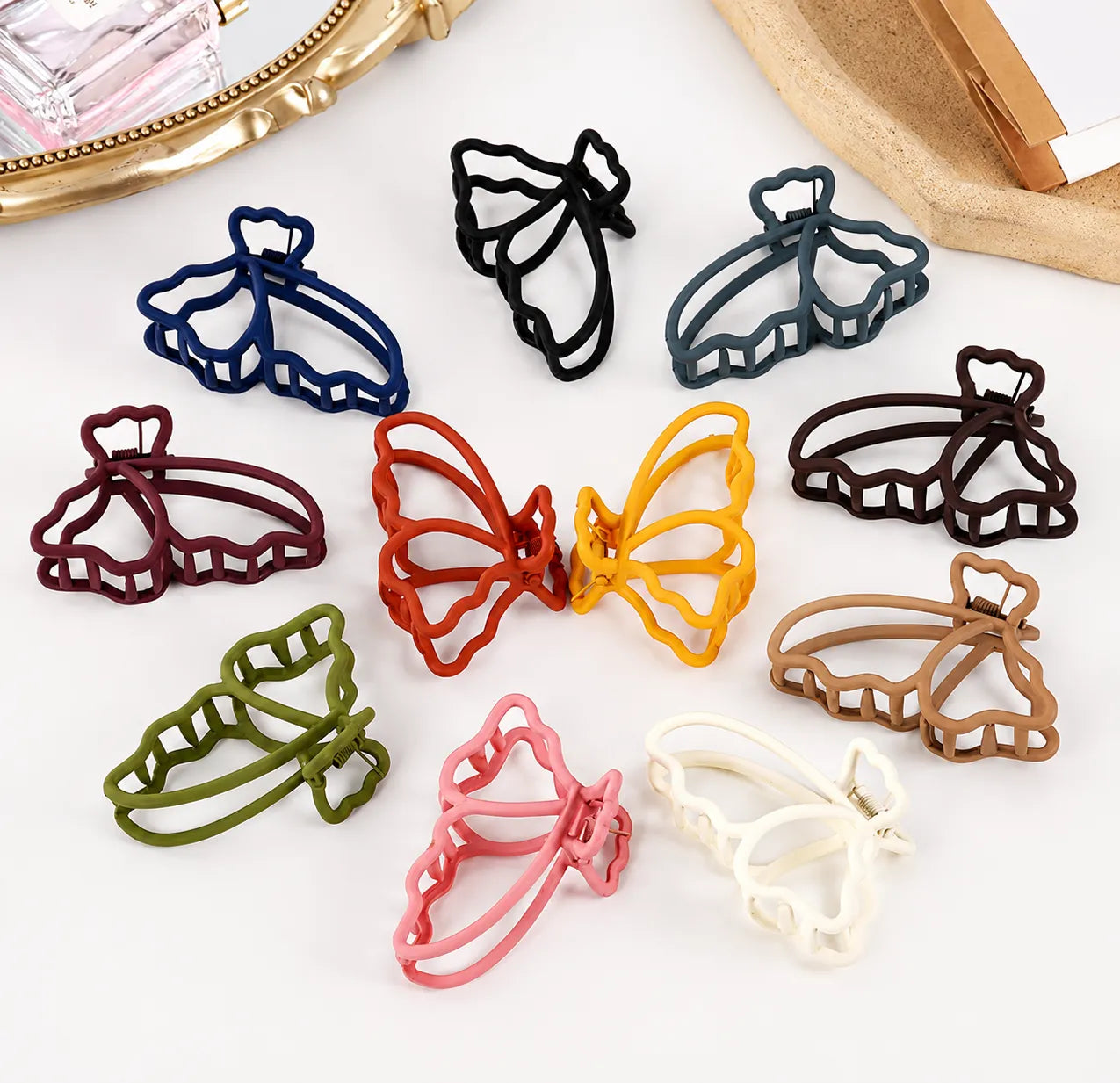 Matt butterfly hair claw (1Dz) - UBKWS465