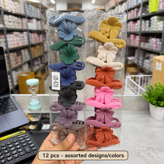 Matt flower hair claw (1Dz) - UBKWS2935