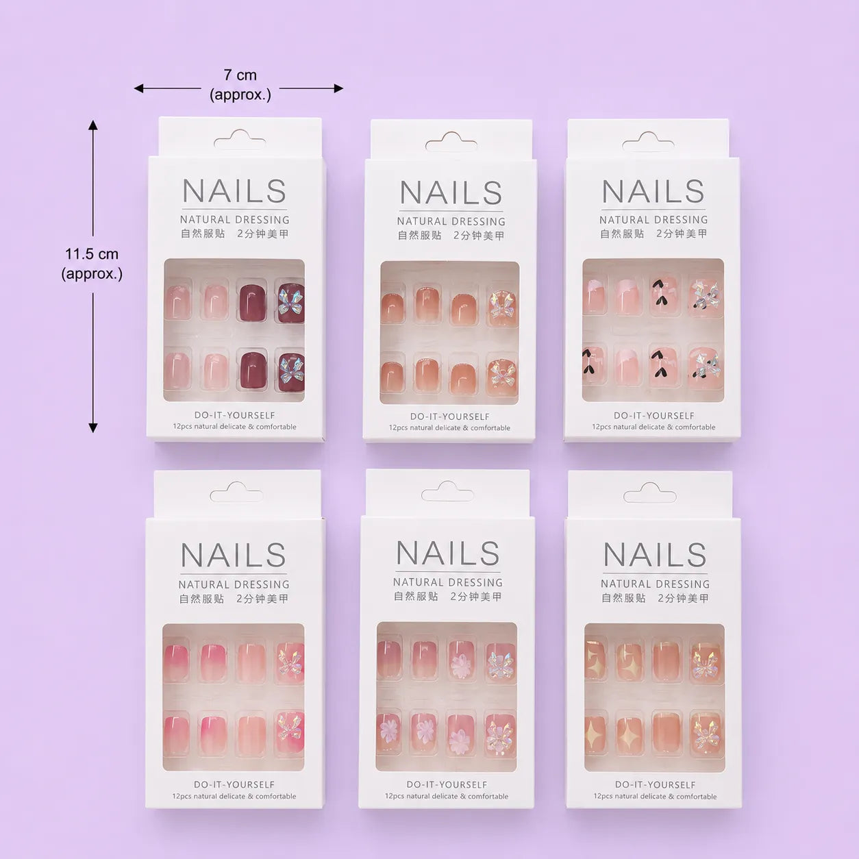 Glitter Press on nails (1Dz) - UBKWS2053