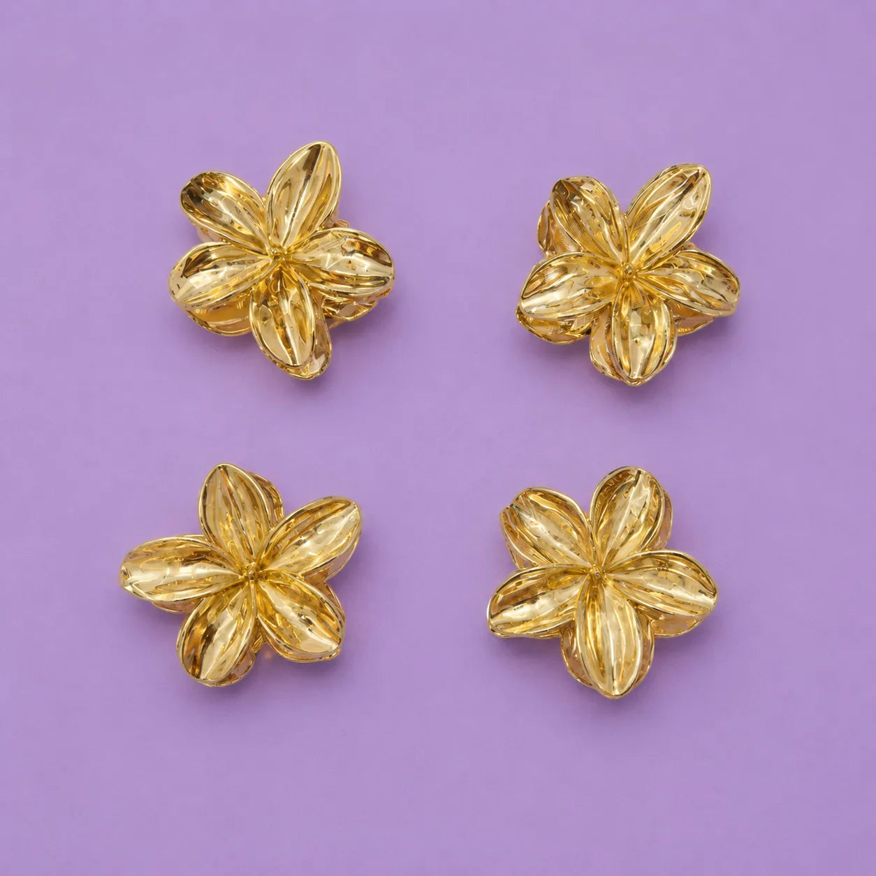 Flower metal hair claw (1Dz) - UBKWS2808