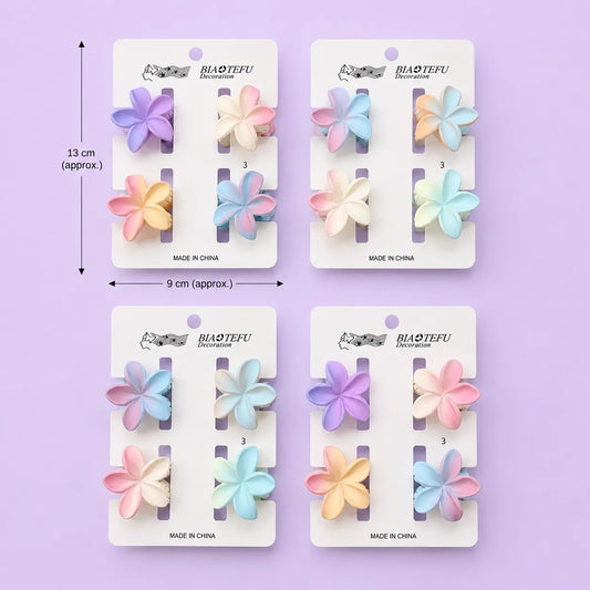 Mini Gradient Flower hair claw card (1Dz) - UBKWS2884