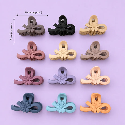 Flower Matt hair claw (1Dz) - UBKWS2926
