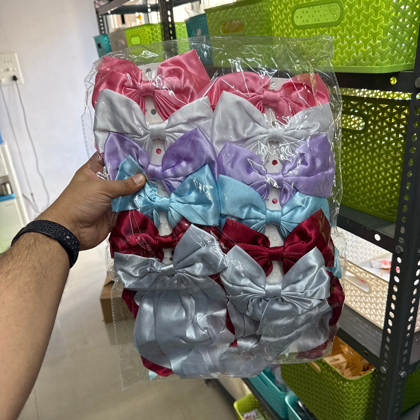 Wrinkled Hair bows (12Pcs) - UBKWS1056