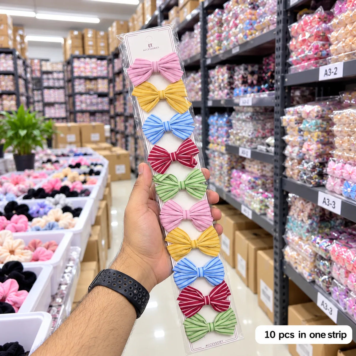 Printed alligator hair bow pin (10 Pcs) - UBKWS4305