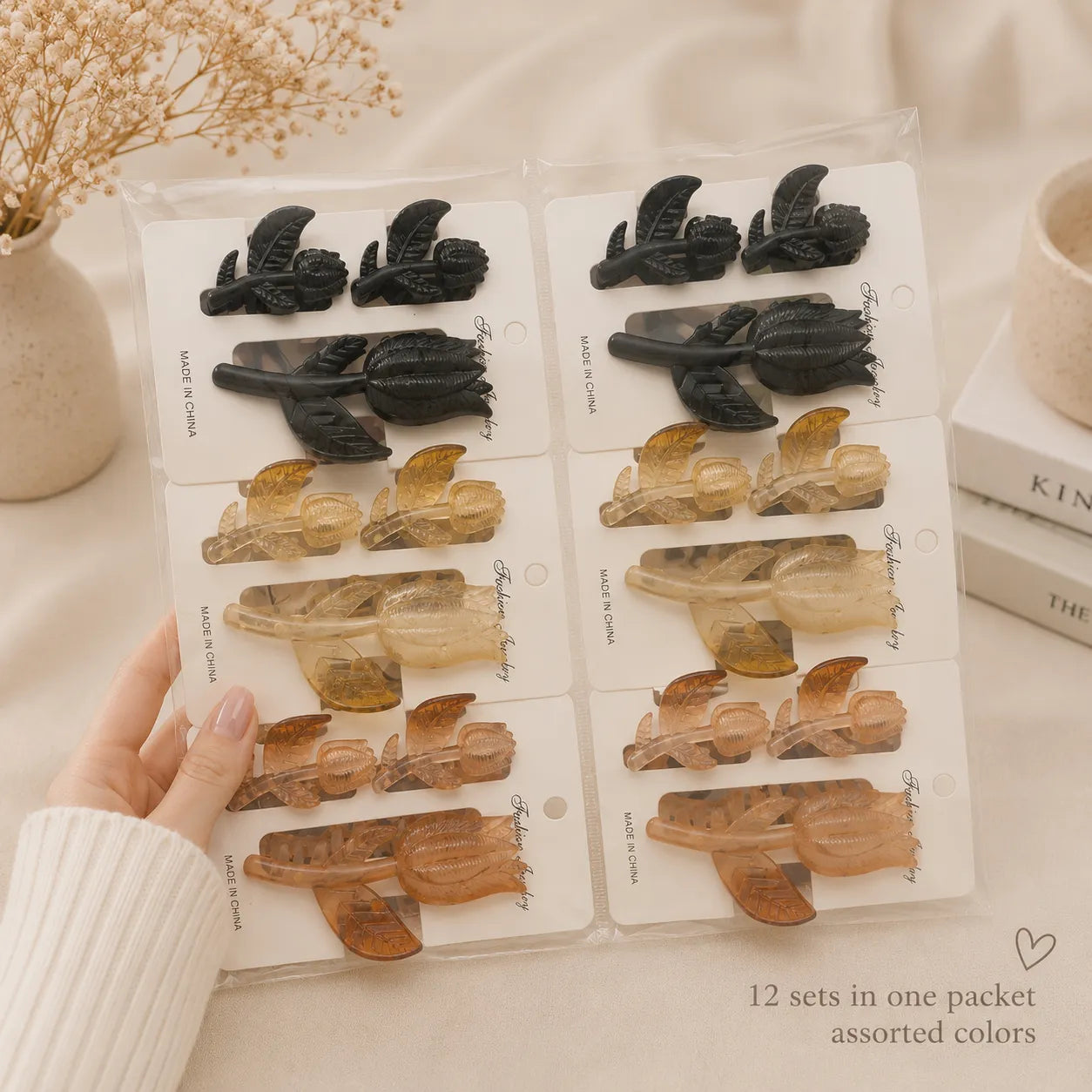 Tulip Transprent  hair claw combo (1Dz) - UBKWS3067