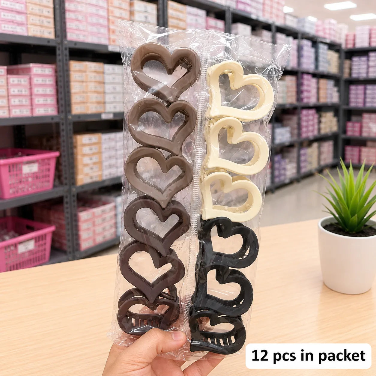 Korean matt hair claw (1Dz) - UBKWS4164