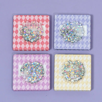 Cute Plaid Glitter Square Pocket Mirror (1Dz) - UBKWS2587
