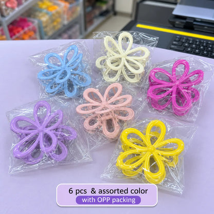 Premium Flower Metal hair claw clip (6Pcs) - UBKWS2792