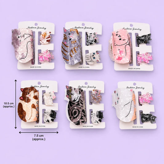 Acrylic Hair claw combo (6 Card) - UBKWS2863