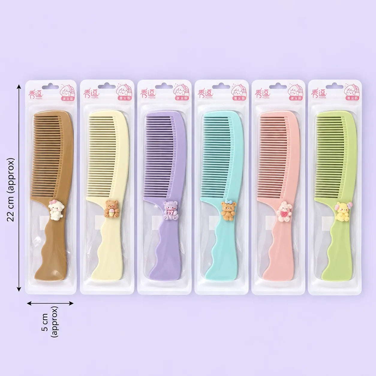 Miniature pastel hair comb (1Dz) - UBKWS4235