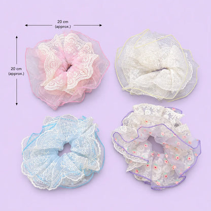 Korean XXL hair scrunchies (1Dz) - UBKWS2873