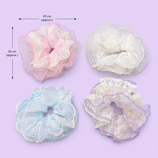 Korean XXL hair scrunchies (1Dz) - UBKWS2873