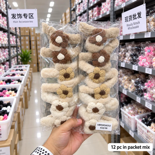 Korean crochet fur hair claw (1Dz) - UBKWS4252
