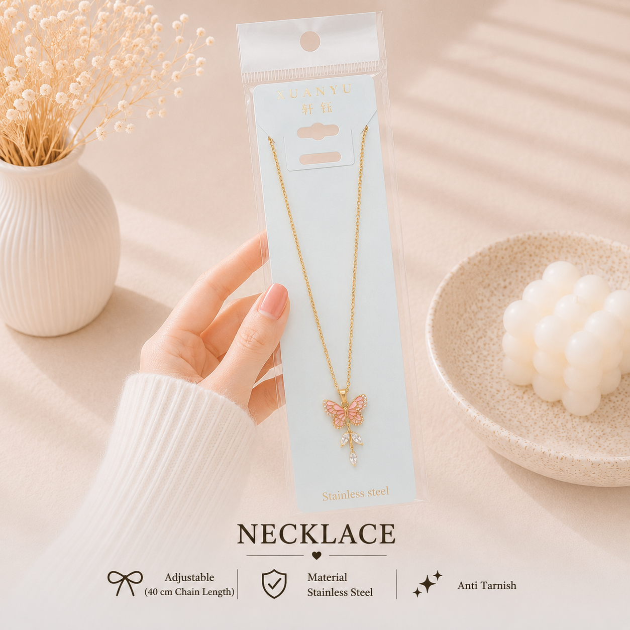 Korean Pendant Necklace - UBKWS3058