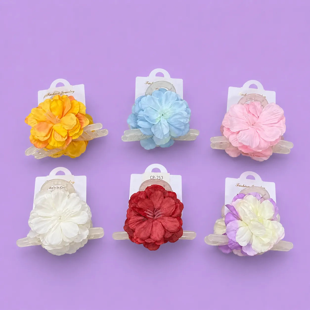 Floral hair claw (1Dz) - CP-253