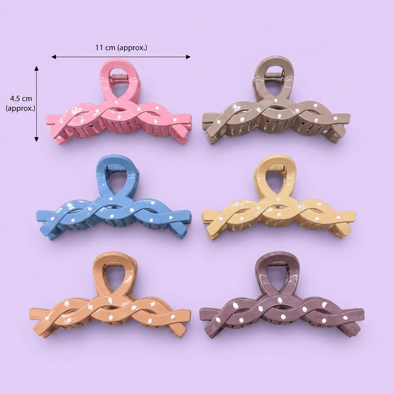 Dotted Glossy hair claw - UBKWS2893