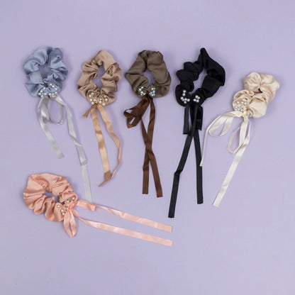 Korean style hair scrunchies (12 Pcs) - UBKWS956