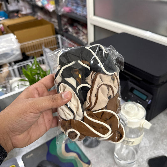 Dual-Tone Ribbed Scrunchie (1Dz) - UBKWS2493