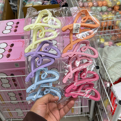 Korean Style Matte Hair claw (Pack of 12) - UBKWS998