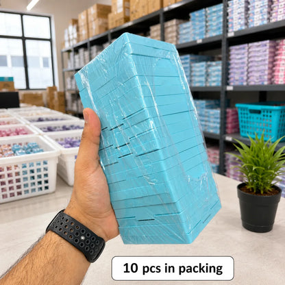 9x9 Cm - 3D Floating box (10Pcs) - Sky blue