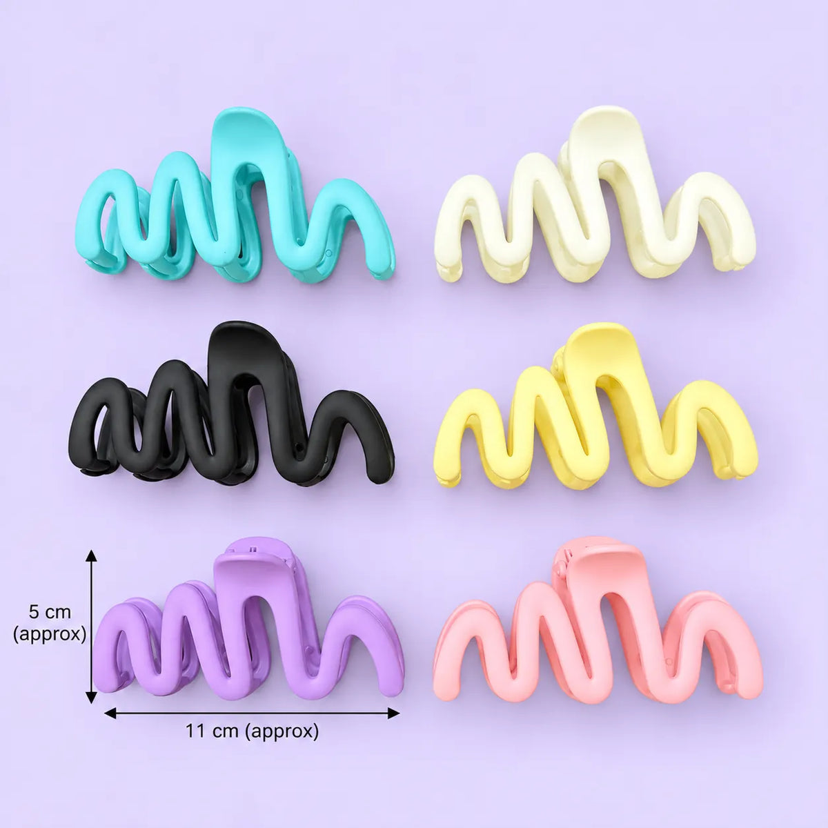 XL Pastel matt hair claw (1Dz) - UBKWS4354
