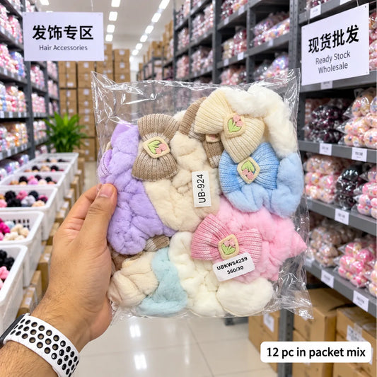 korean Fur har scrunchies (1Dz) - UBKWS4259