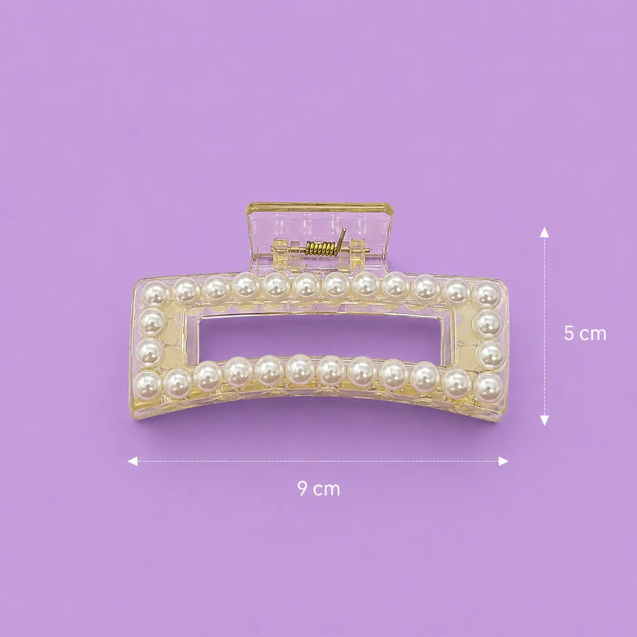 Pearl Rectangle hair claw (1Dz) - UB-439
