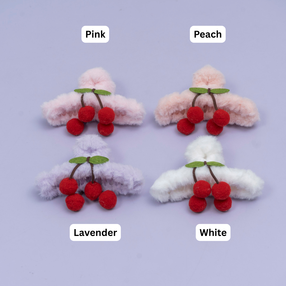Fur Cherry Hair Claw (1Dz) - UBKWS2543