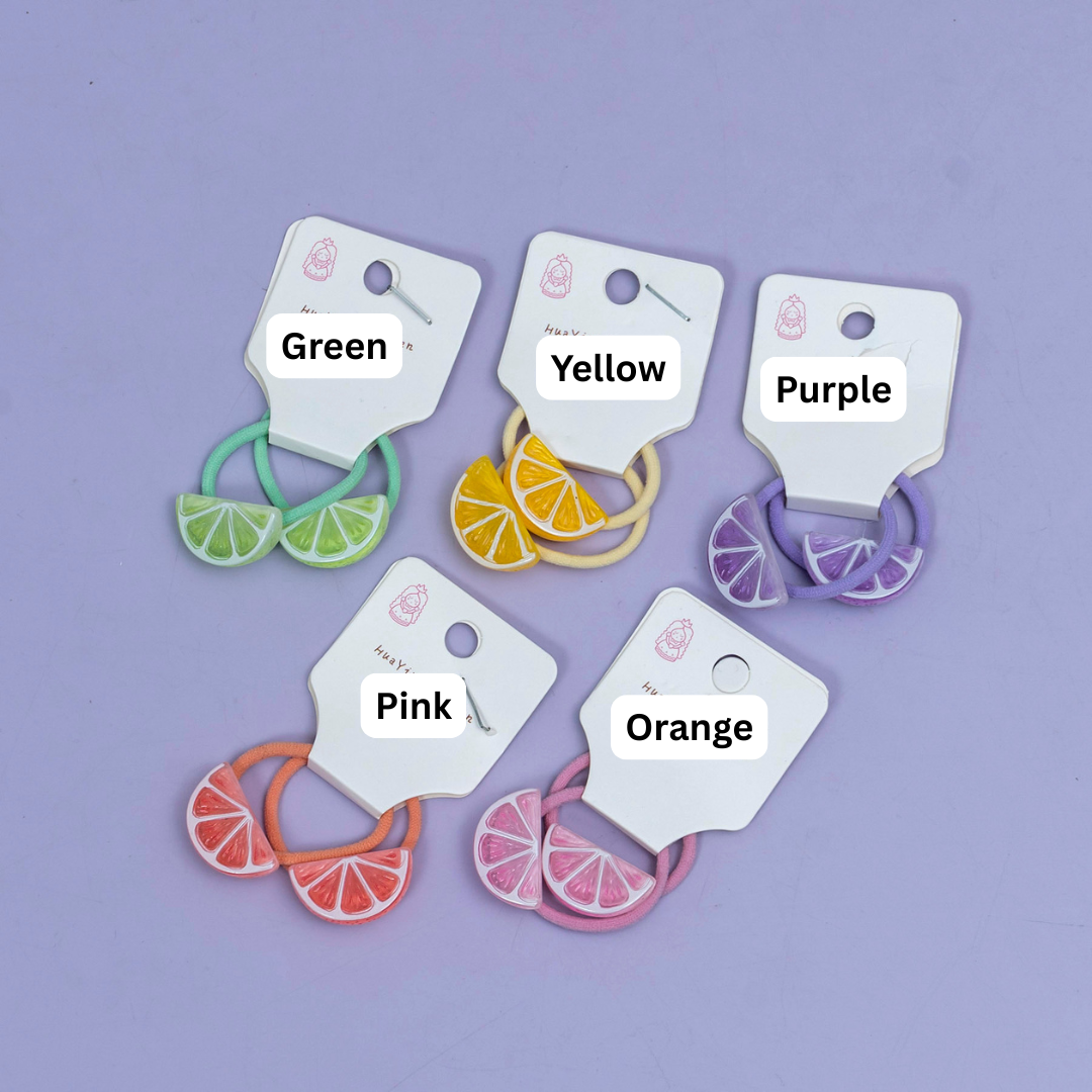 Citrus Slice Hair Rubber Set (10 Pair) - UBKWS2559
