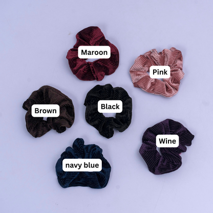 Velvet Ribbed Scrunchie (1Dz) - UBKWS2574