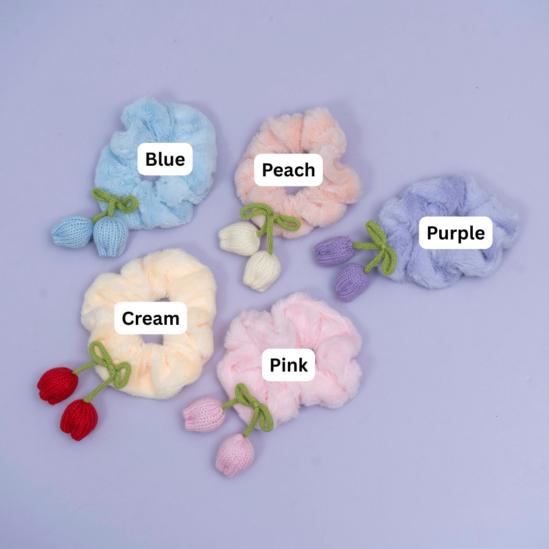 Fluffy Tulip Scrunchie (1Dz) - UBKWS2581