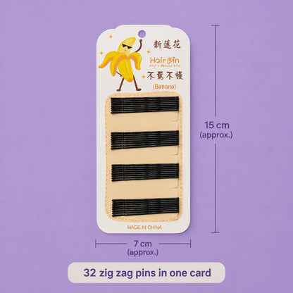 Zig zag bobby pins card (1Dz) - UBKWS532