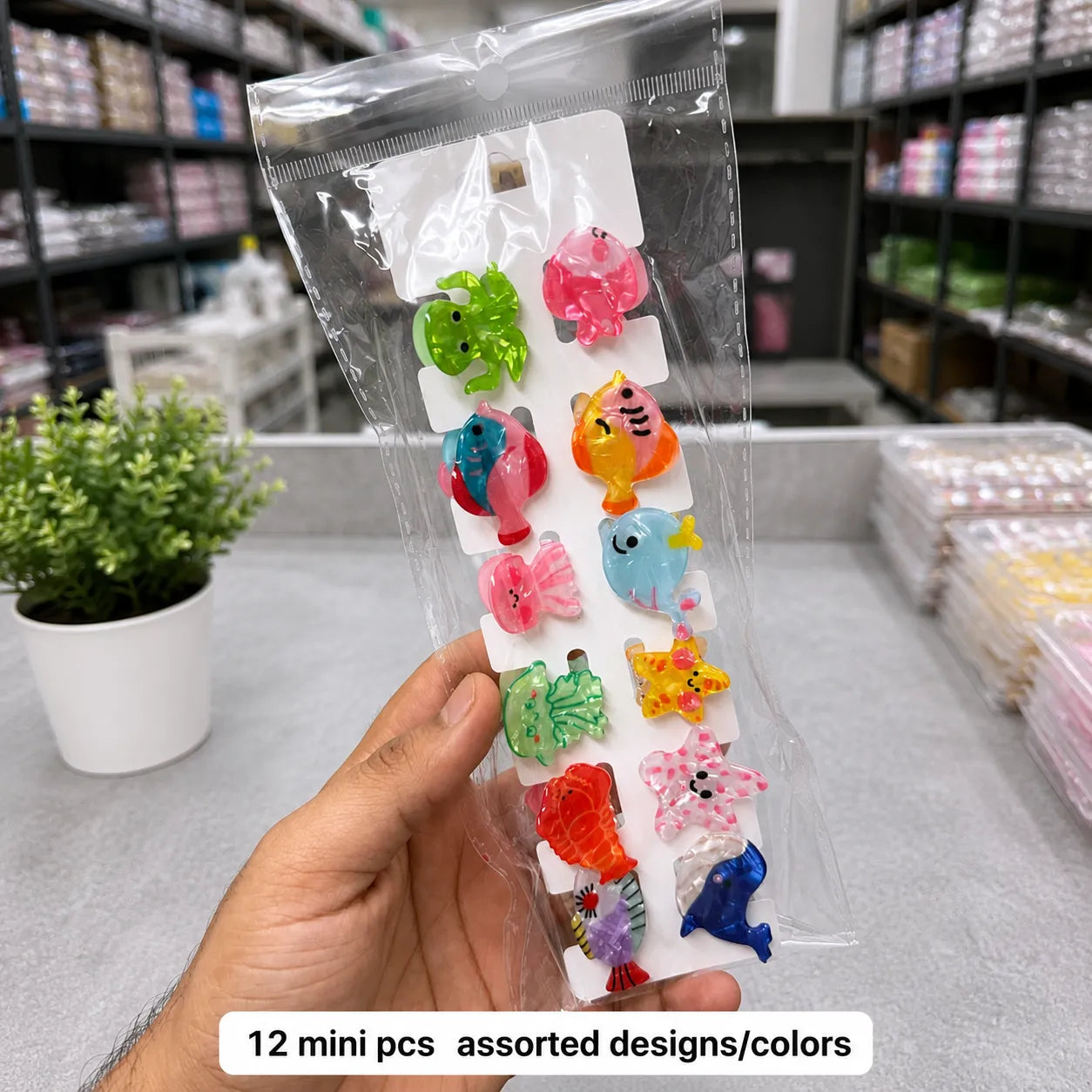 Mini Acrylic Hair claw combo (1Dz) - UBKWS2866