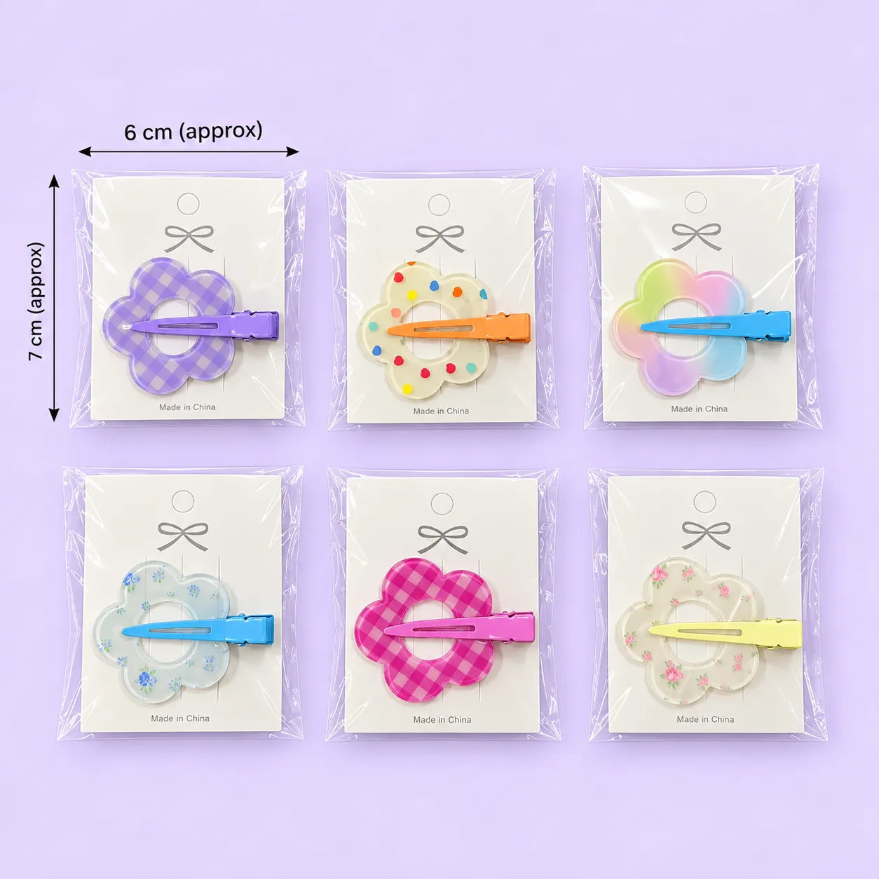 Korean flower hair pins  (1Dz) - UBKWS4226