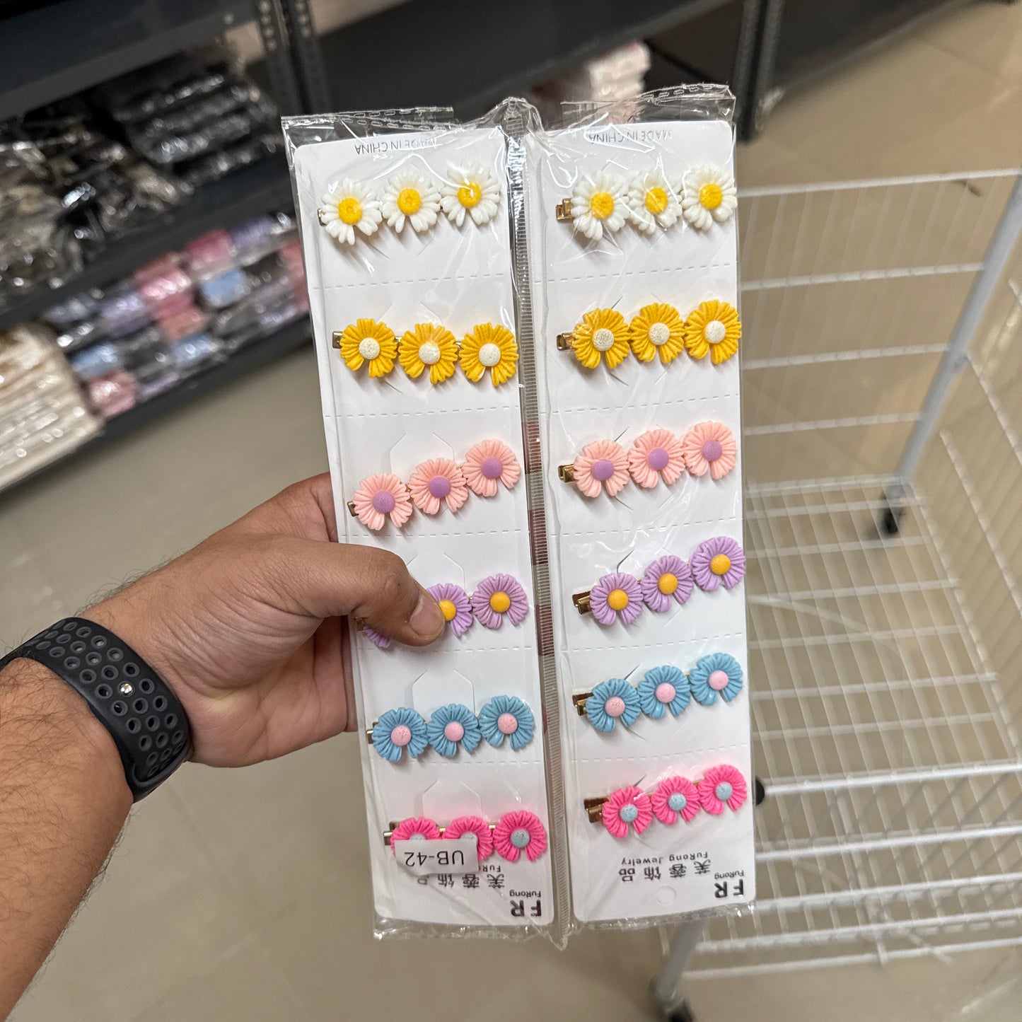 Sunflower Hair Clip with Alligator pin (Pack of 12)  - UBKWS213