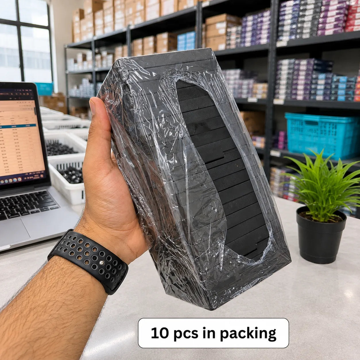 9x9 Cm - 3D Floating box (10Pcs) - Black