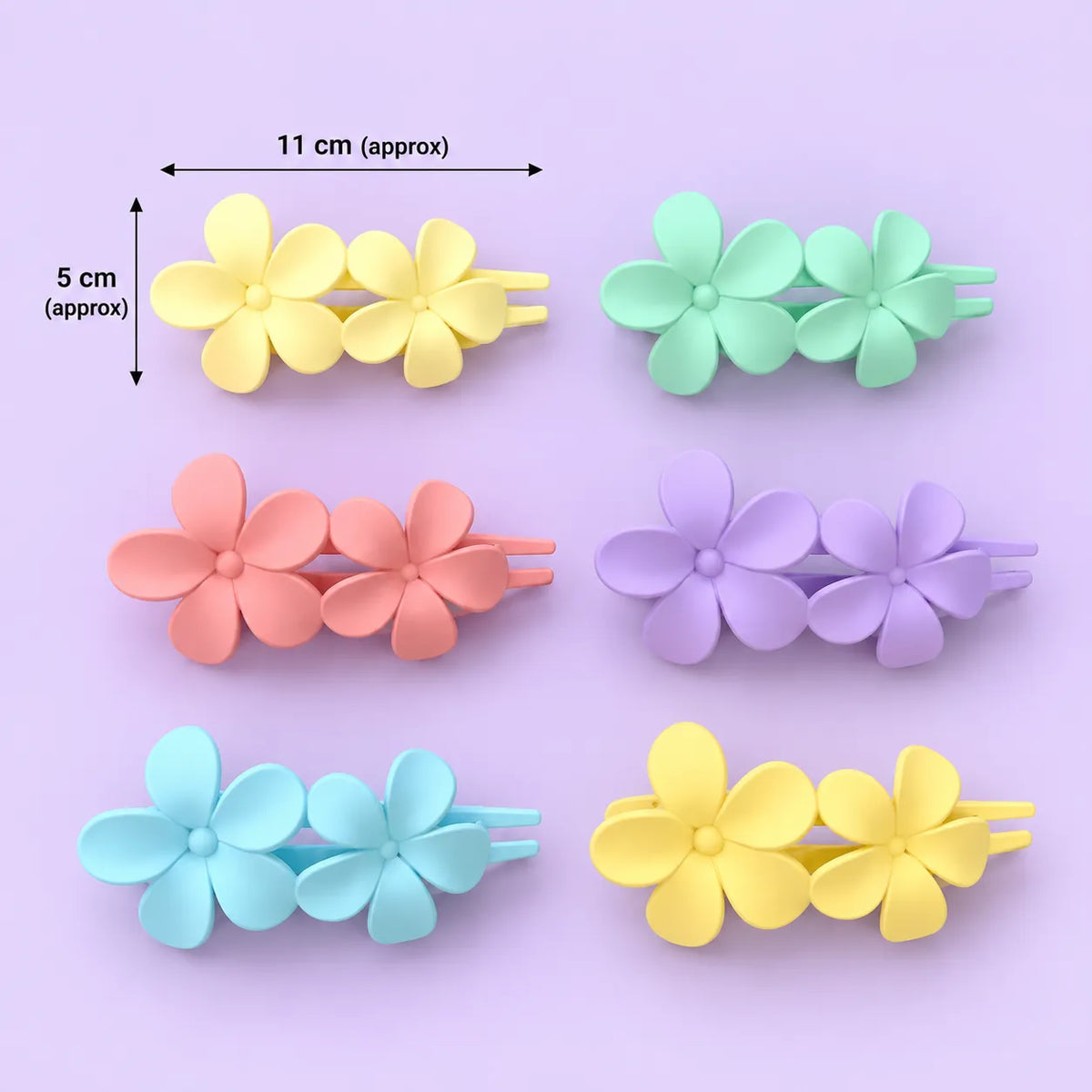 Double Flower Hair Clips (1Dz) – UBKWS4318