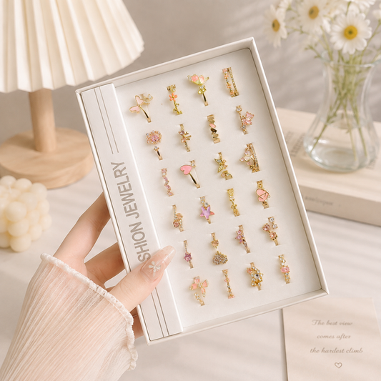 Korean adjustable AD Rings (24 pcs) - UBKWS4032