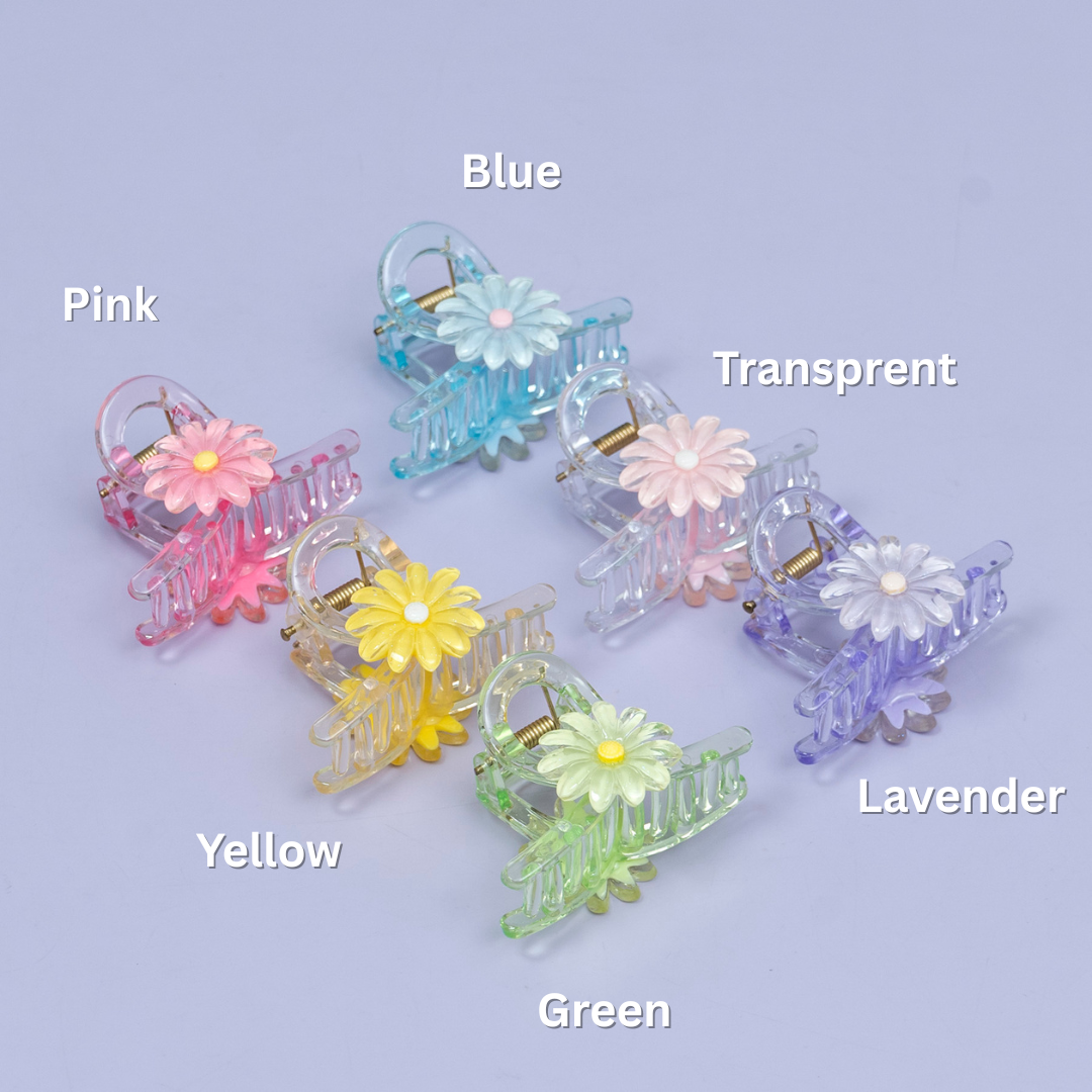 Flower Acrylic Hair Claw Clip (1Dz) - UBKWS2399